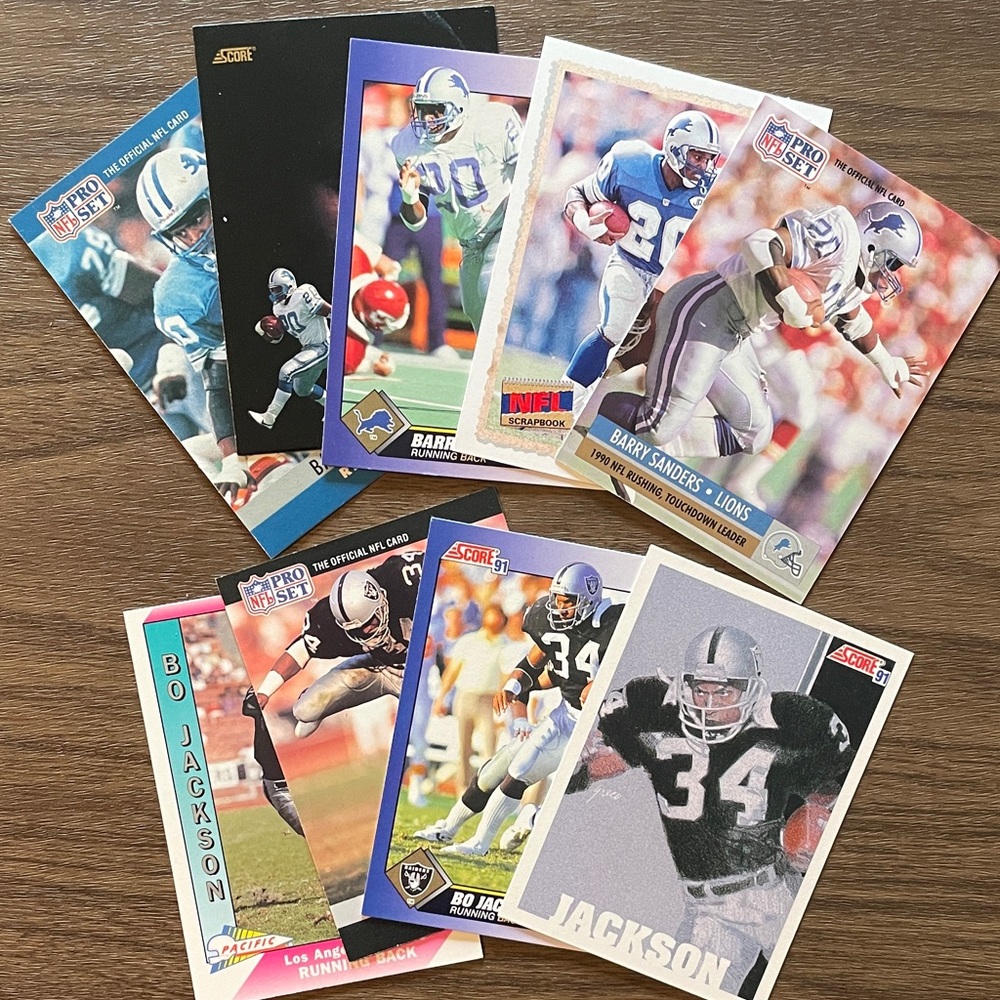 Barry Sanders/Bo Jackson Football Cards